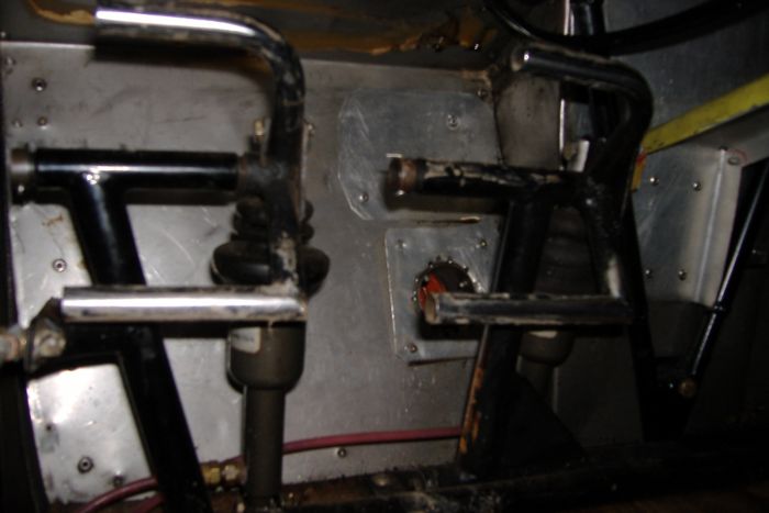 Tube into Cabin at Rudder pedals 